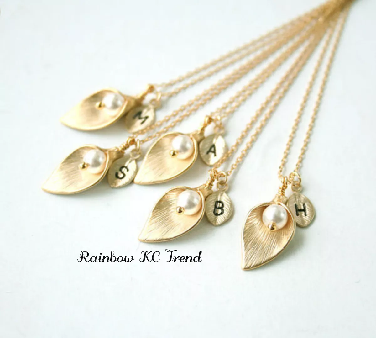 Letter pearl necklace deals