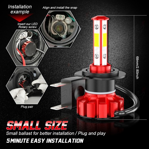 Para For Chevy Malibu 2013-2015 LED faros Hi/lo haz niebla bombillas kit 6000K - Picture 10 of 12