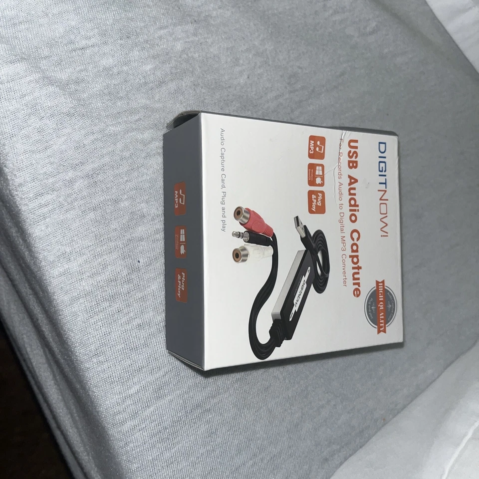 USB Audio Capture Card Grabber for Vinyl Cassette Tapes to Digital MP3 Converter - Image 2 of 2