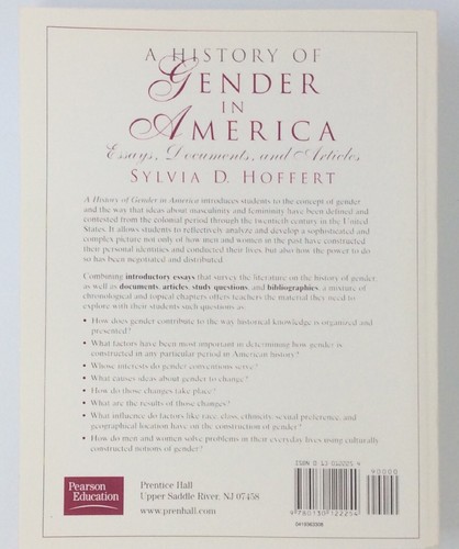 A History of Gender in America: Essays, Documents, and Articles by Hoffert - NEW - Picture 4 of 6