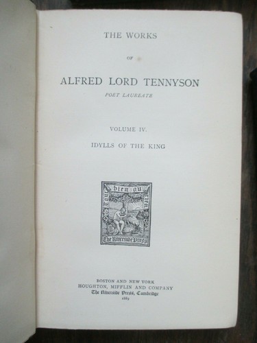 4 Volumes of The WORKS of TENNYSON Houghton Mifflin & Co 1887 - Picture 6 of 8