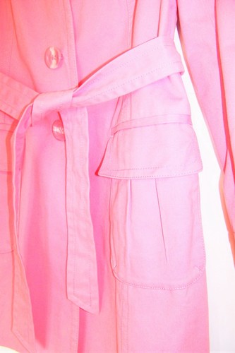 Petite Sophisticate Pink Button Front Lightweight Coat Size Med Great Condition - Picture 4 of 10