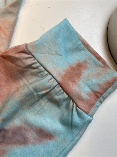 Tie Dye Sweatpants Joggers Pants Sz S Blue Orange Lavender Boho Festive Hippie - Picture 3 of 12