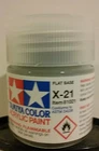 Tamiya acrylic paint X-21 Flat base.  23ml