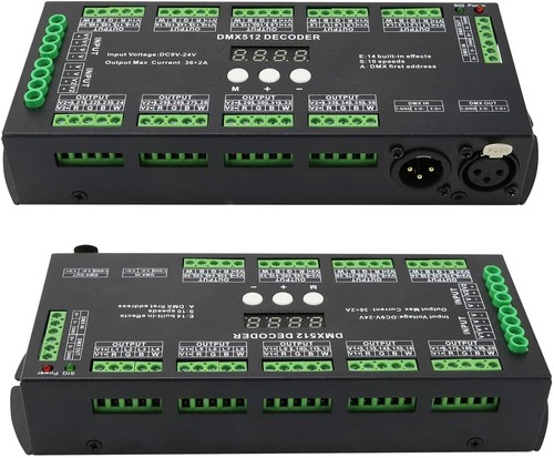 DMX 512 LED Decoder Controller RGB Strip Light Dimmer 3/4/12/24/30/36 Channel - Picture 47 of 50