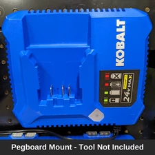 Tool Storage - Pegboard Mount For Kobalt 24v Max 2411-03 Battery Charger