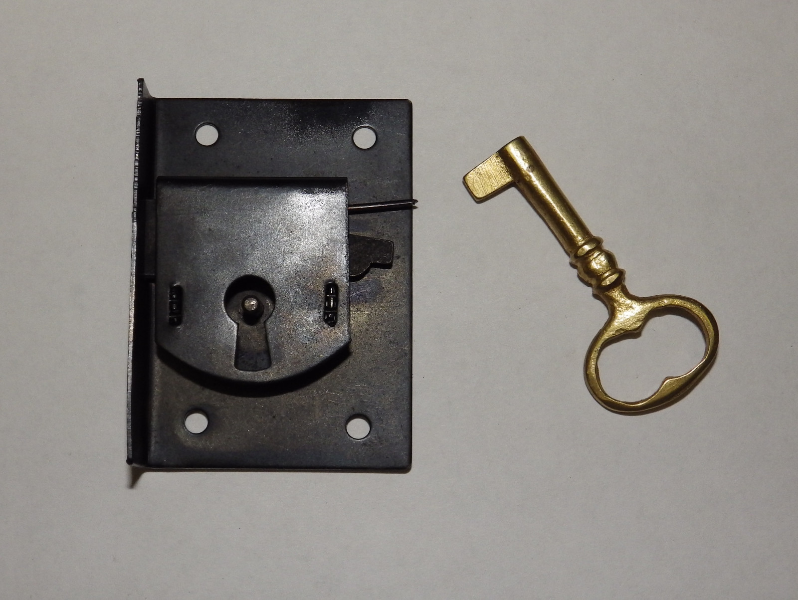 Grandfather Clock Door Steel Lock & Brass Key Set NEW Tall Case Style