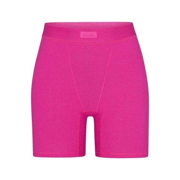 Skims Ribbed Boxer Shorts (pack Of 3) in Pink