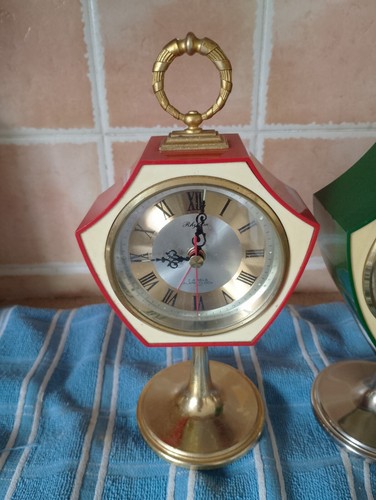 Clocks, Pair of Rhythm Mantle Clocks from Japan, both working, see Description. - Bild 4 von 18