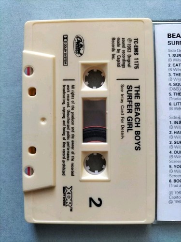 The Beach Boys - Surfer Girl original 1963 Capitol Reissue Cassette - Picture 4 of 4