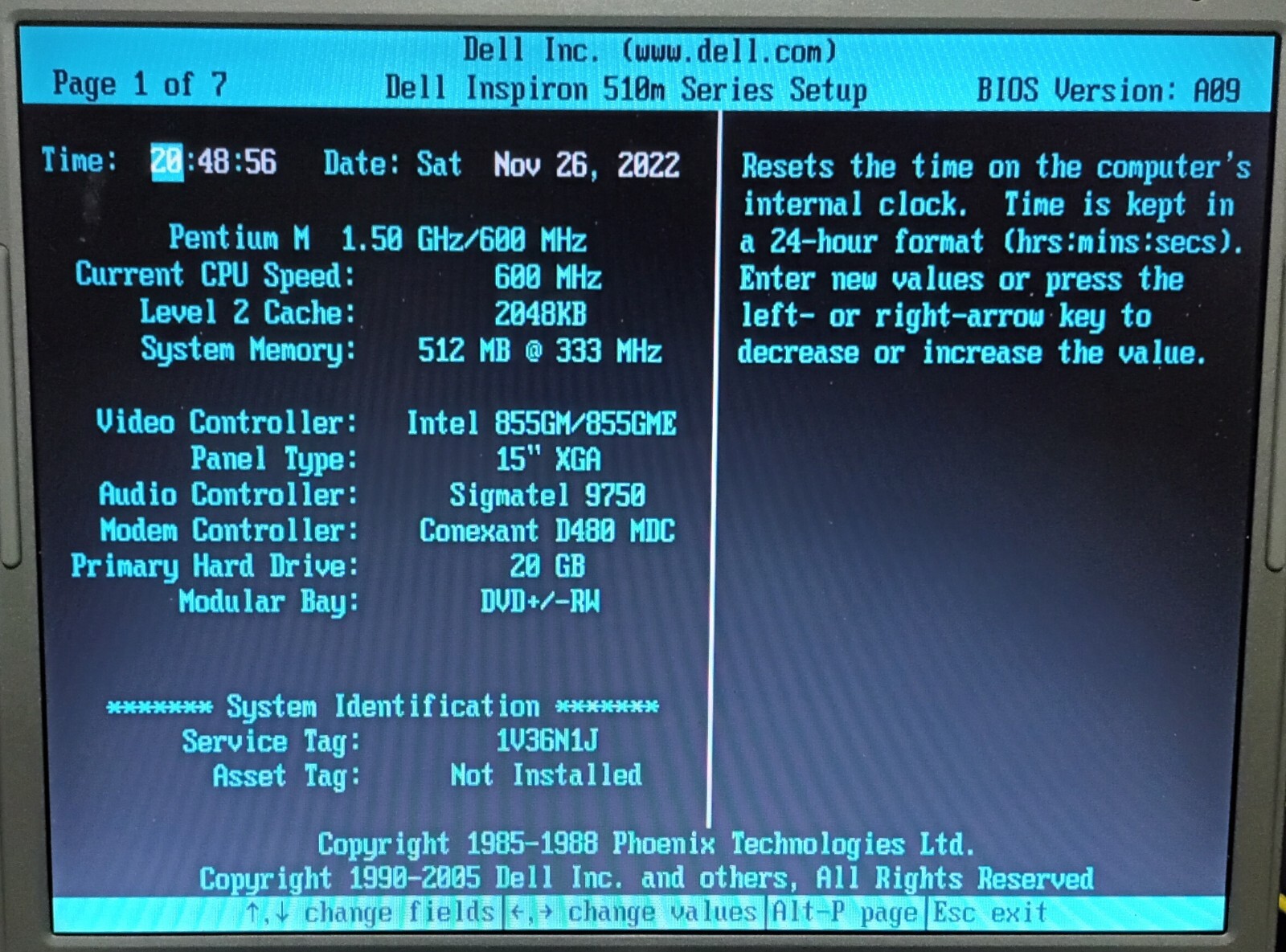 Dell Inspiron 510M Laptop 512MB 20GB Windows XP Home SP4 Wi-Fi Parallel Serial - Picture 3 of 23