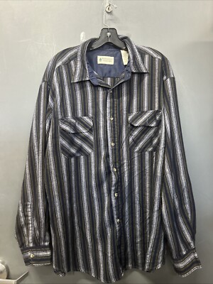 Vintage Northwest Territory Flannel Shirt Mens SZ XL Striped Button Up