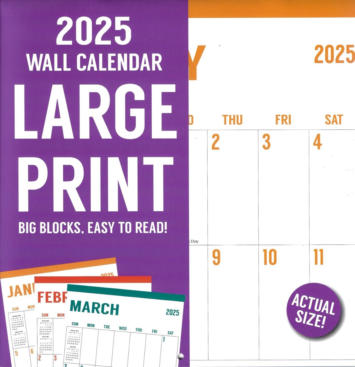 2025-large-print-16-month-sept-2024-through-dec-2025-full-size-wall-calendar-ebay