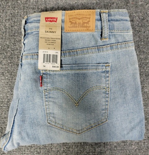 Levi's 711 Jeans Girls 14 REG 28x29 Skinny Denim Medium Wash New - Picture 8 of 8