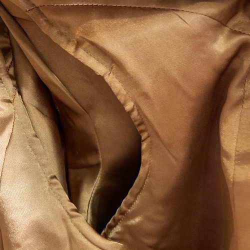 Terry Lewis Thermolite Trench Leather Coat w/ Removable Faux Fur Collar Large - Picture 9 of 14