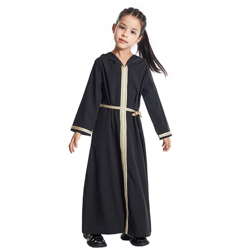 Children Kids Girls Long Maxi Dress Dubai Abaya Muslim Robe Islamic Robe Arab - Picture 58 of 80