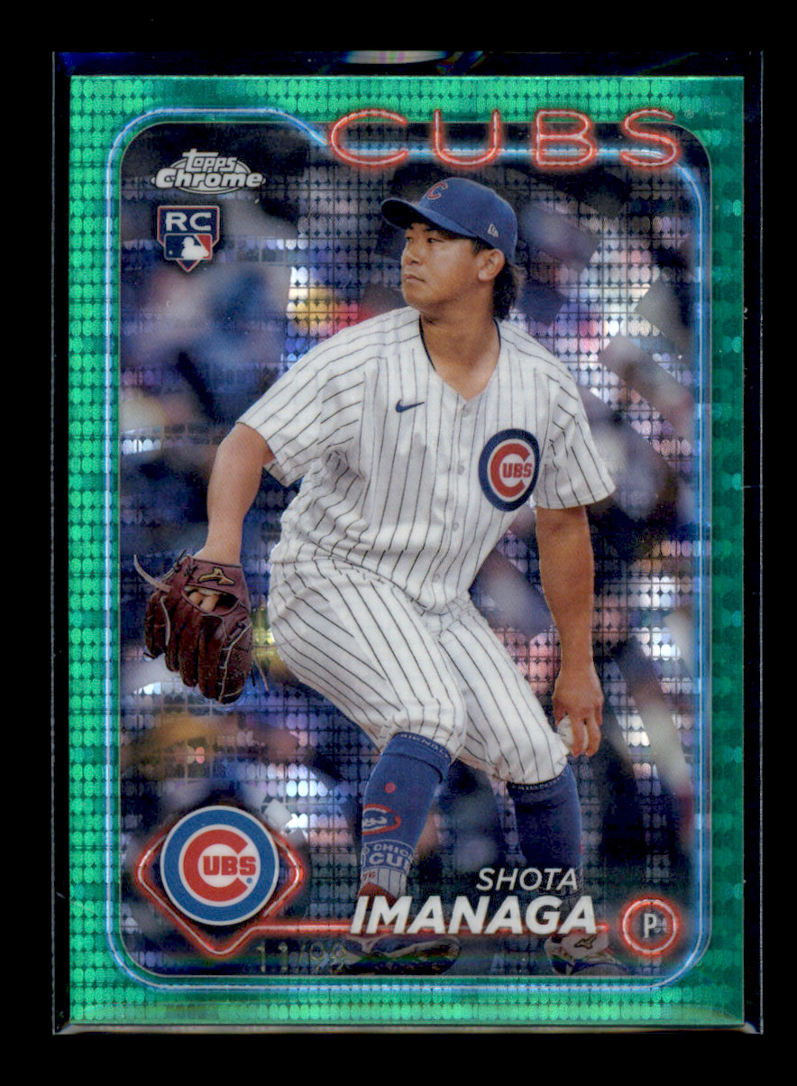 2024 Topps Chrome Shota Imanaga #121 Green Sonar Refractor 11/99 Chicago Cubs RC