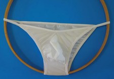 Men Brazilian Bikini V Front Undies Tan SUPER LIGHT WHITE USA made 1 day Ship