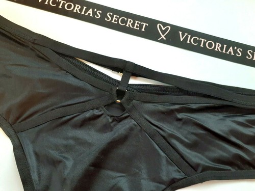 Anillo SEXY Victorias Secret Recorte Malla Jaula Correa DESCARADA Pantias NUEVO CON ETIQUETAS Rojo Negro - Imagen 13 de 28