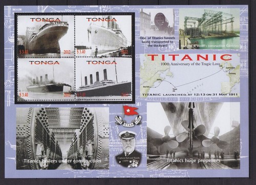 Tonga je 50 x 1778/1781 postfr./mnh Titanic ungez.+gez. 2012 -94587 - Bild 3 von 4