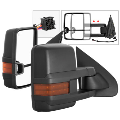 xTune Heated Amber LED Signal Telescoping Mirrors for Chevy Silverado
