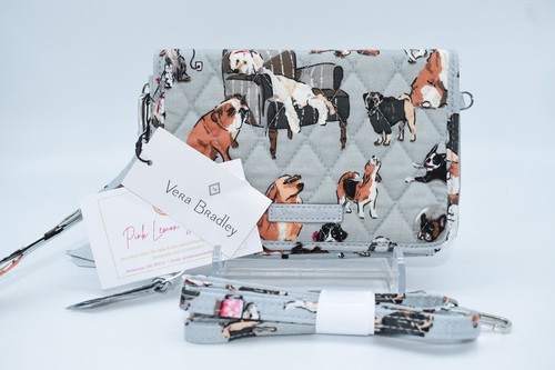 Borsa a tracolla Vera Bradley RFID 3 in uno con motivo "Dog Show" - Foto 9 di 11