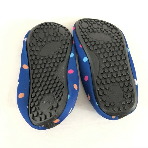 Toddler Girls Water Shoes Slip On Fabric Lightweight Polka Dot Blue Size 11.5-12 - Picture 4 of 5
