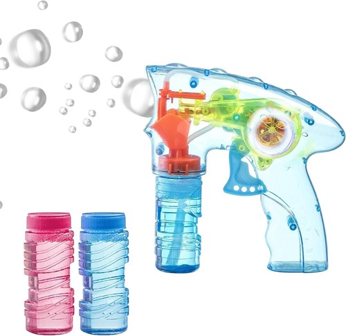 Light Up Auto Bubble Gun Maker 2 Solution Bottle Kids Indoor Outdoor Toy, Safe! - Picture 6 of 12