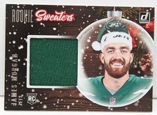 James Morgan RC 2020 Donruss Rookie Sweaters Patch Christmas Football Card SW-JM