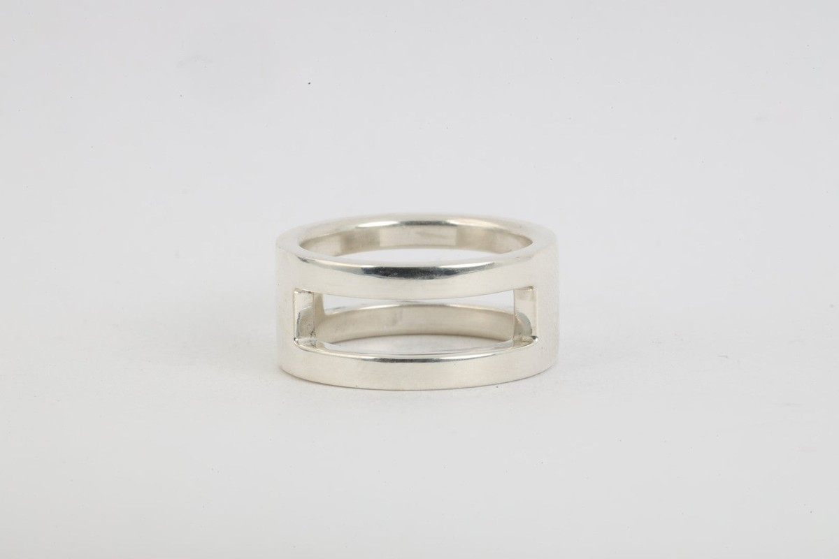 『Tiff RING SILVER925』 Tiffany & Co Metropolis Sterling Silver 925 Wide Ring Size 7