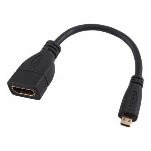 C39 Micro HDMI Adapter Micro HDMI Plug to HDMI Socket Cable Audio Video 15cm - Picture 4 of 11