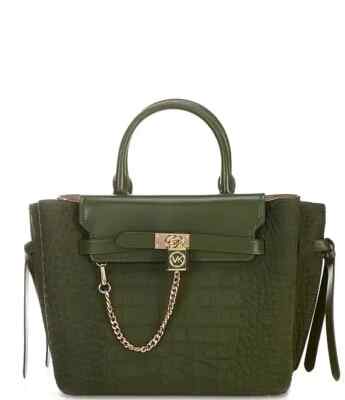 Michael Kors Hamilton Legacy Crocodile Embossed Leather Belted