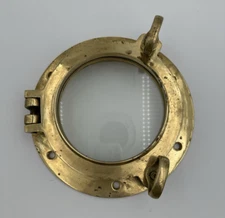Antique/VTG Bronze Heavy 10.5" Ship Porthole Window w/Water Tight Seal