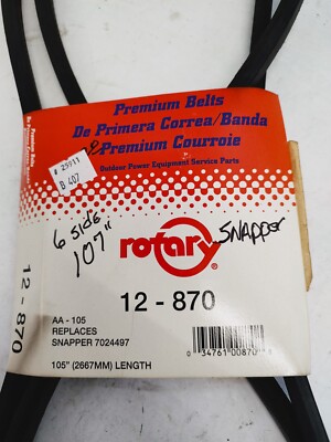 RT- 88311  Rotary 12-870 870 Premium Belt AA-105 Replaces Snapper