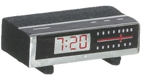 Dolls House Alarm Clock Radio Black Bedroom Accessory Miniature 1:12th Scale