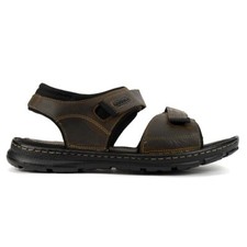 Rockport Men's Darwyn Brown II Leather Quarter Strap Sandal H80295
