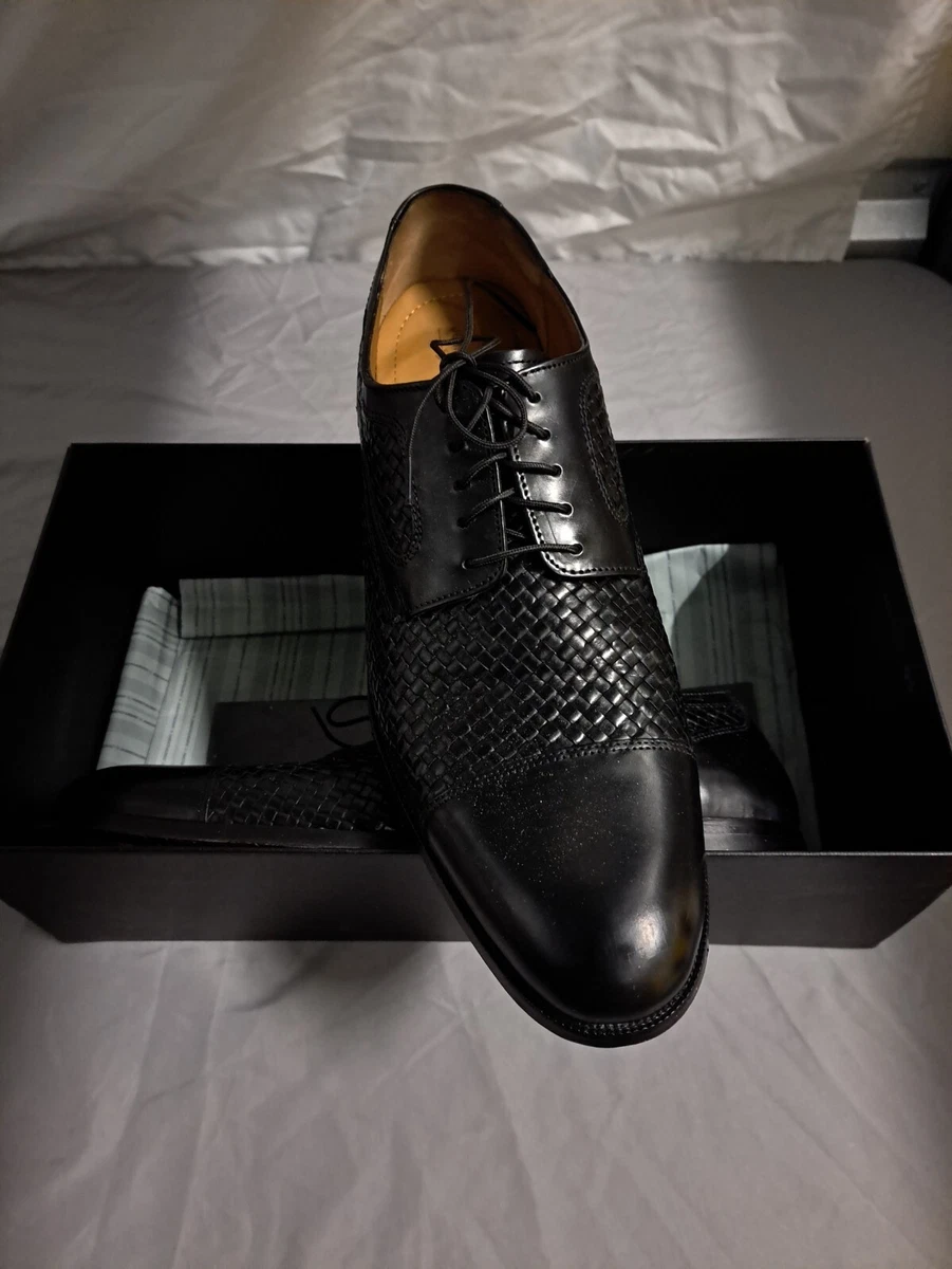 Johnston Murphy Stratton 13 M Tassel Black Italian Woven