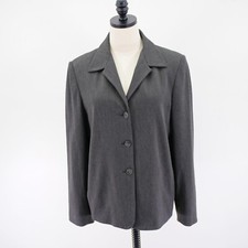 Rafaella Size 10 Gray 3 Button Blazer Polyester Rayon Spandex Work Attitre