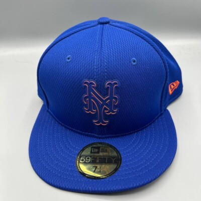 New York Mets Hat Men 7 1/4 Blue 59Fifty New Era Fitted Cap New