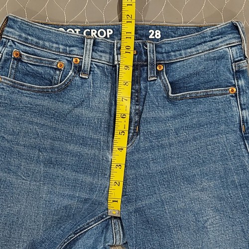 J. Crew 10” Billie Demi Boot Crop Jeans Womens 28 Medium Blue Raw Hem Boho - Picture 7 of 15