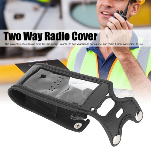 New Walkie Talkie Protective Cover PU Leather Walkie Talkie Protective Case For - Zdjęcie 8 z 22