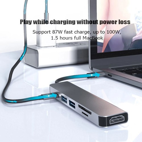 7 in 1 USB Type-C Hub To HDMI SD/TFUSB 3.0 4K Adapter For MacBook Air Pro iPad - Picture 4 of 12