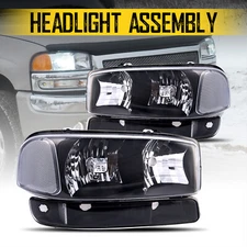 Headlights Bumper Lamps For 1999-2007 GMC Sierra 2000-2006 GMC Yukon Pair