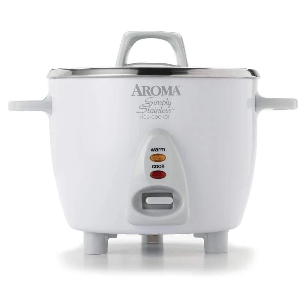 AROMA Rice Cooker 6-Cup Stainless Steel White Measuring Cup Serving Spatula
Opens in a new window or