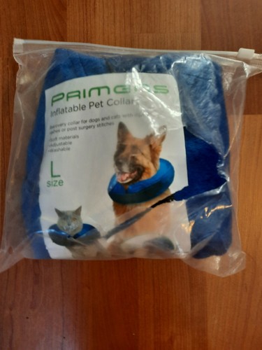 2er Pack Primens aufblasbares Hunde-/Katzenhalsband verstellbar (blau) - groß - Bild 2 von 3