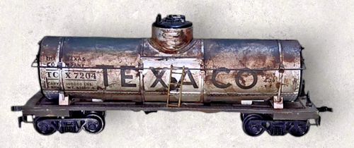 Vintage HO Scale Varney Single Dome Tank Car Texaco Weathered Metal Detail Parts
