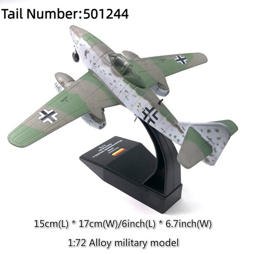 Modellino militare pressofuso in lega scala 1:72 Messerschmitt Me 262 Schwalbe Fighter - Foto 23 di 30