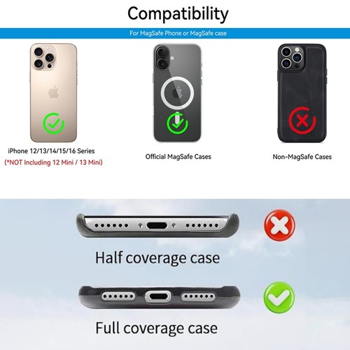 Ultra mocny magnetyczny uchwyt na klips na telefon z łańcuszkiem antykradzieżowym MagSafe zestaw głośnomówiący - Zdjęcie 13 z 13