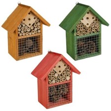 Wooden Insect Bug Hotel House Outdoor Garden Natural Shelter Bees Flies Ladybird