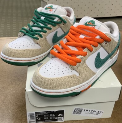Nike SB DUNK LOW PRO QS SIZE 6 PHANTOM/SAFETY ORANGE FD0860-01